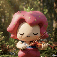 Strawberry Fairy Playing Emotional Violin in the F