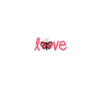 mommydaughteradventures love pink valentine butterfly Sticker