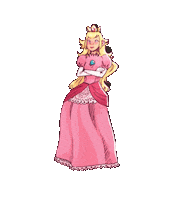 Princess Peach Dance Sticker by SamSema