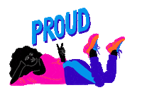 Proud Black Lives Matter Sticker by Aurélia Durand