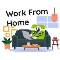Sick Work From Home Sticker by Wakuliner