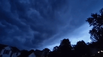 Storm Clouds Move into Southeast Michigan Amid Storm Warnings