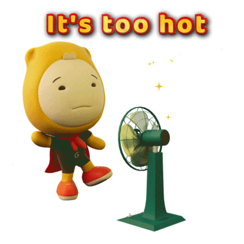 Burning Up Summer Time Sticker by Gumazing