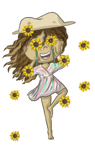 thaliace sunflower girasoles thaffiu flores amarillas Sticker