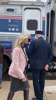 Biden Departs Cleveland on 'Build Back Better Train Tour'