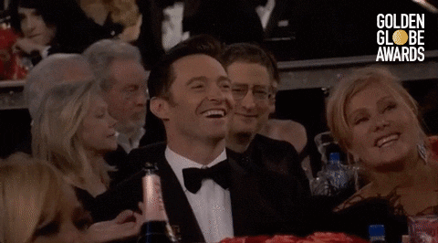 hugh jackman laughing GIF by Golden Globes