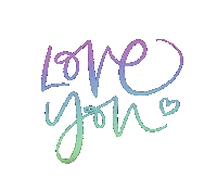 Love You Heart Sticker by The Modern Calligraphy Co.