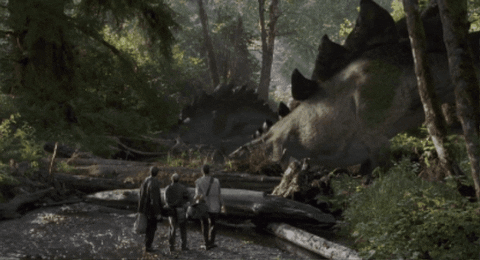 Pgr14art giphygifmaker jurassicpark stegosaurus thelostworld GIF