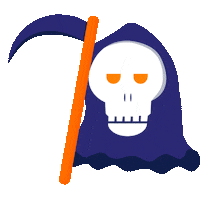Fanta_korea halloween ghost burger pumpkin Sticker