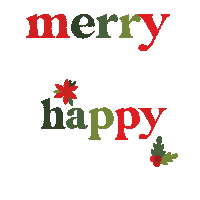 Happy Merry Christmas Sticker by Sheila Streetman