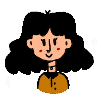 Girl Blinking Sticker by meemsstudio