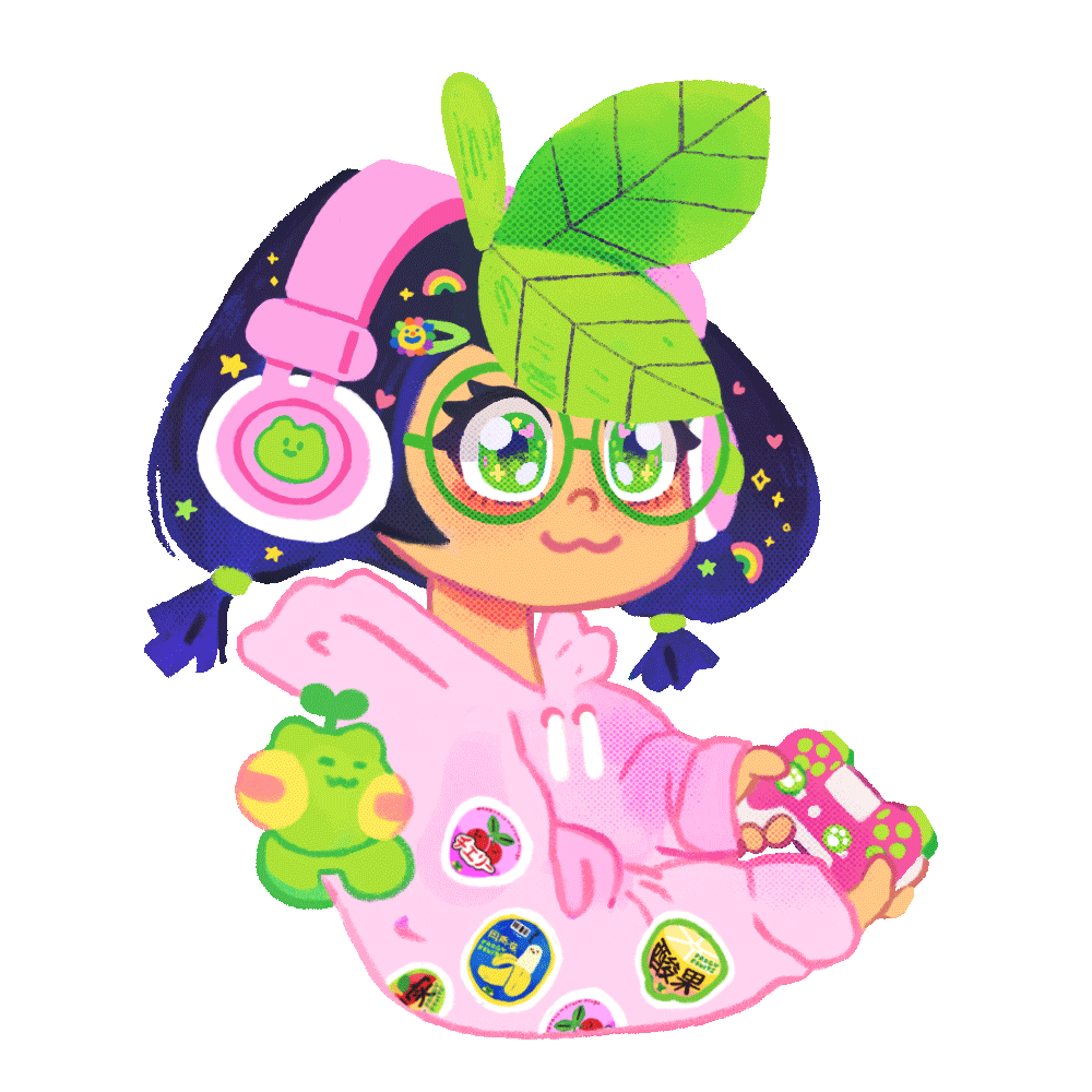 Girl Gamer Sticker by poggu the froggu