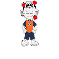 Houston Astros White Monkey Sticker by Zhot