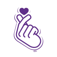 Purple Heart Sticker by faasos