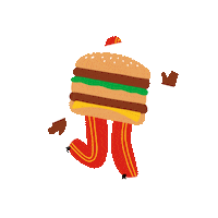 Happy Big Mac Sticker by Lobster Studio
