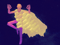 dlgnce space yoga calm beard GIF