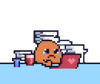 Sad Work Sticker by Potatozzz by 9GAG