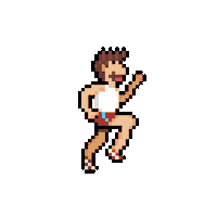 Pixel Running Sticker