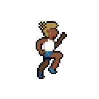 Pixel Running Sticker