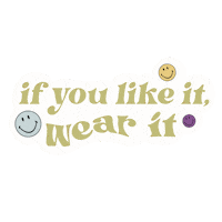 kelsiewolfleydesigns happy retro style minimal Sticker