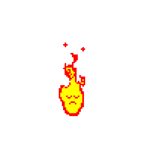 Pixel Burn Sticker by joojaebum