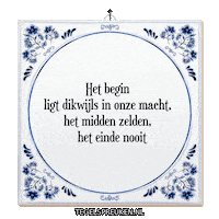 Moment Begin Sticker by Tegelspreuken.nl
