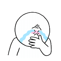 thumbsup_moon sad tear 눈물 슬픔 Sticker