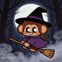 Flying Trick Or Treat GIF by Chimpers
