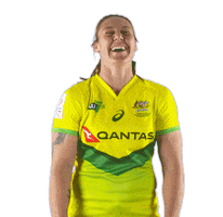 Excited Rugby Sevens Sticker by World Rugby