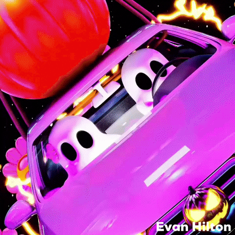 Driving Trick Or Treat GIF by Evan Hilton