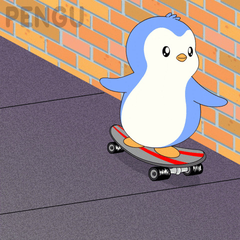 Skating On My Way GIF by Pudgy Memez