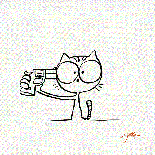cat gun GIF by marko