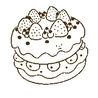 Strawberry Cake Sticker