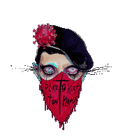 Corona Mask Sticker by Achraf Amiri