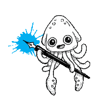Ink Squid Sticker by HIDIVE