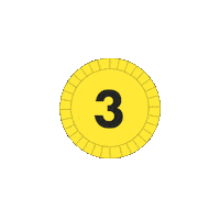 1-2-3 Coin Sticker by 11:FS