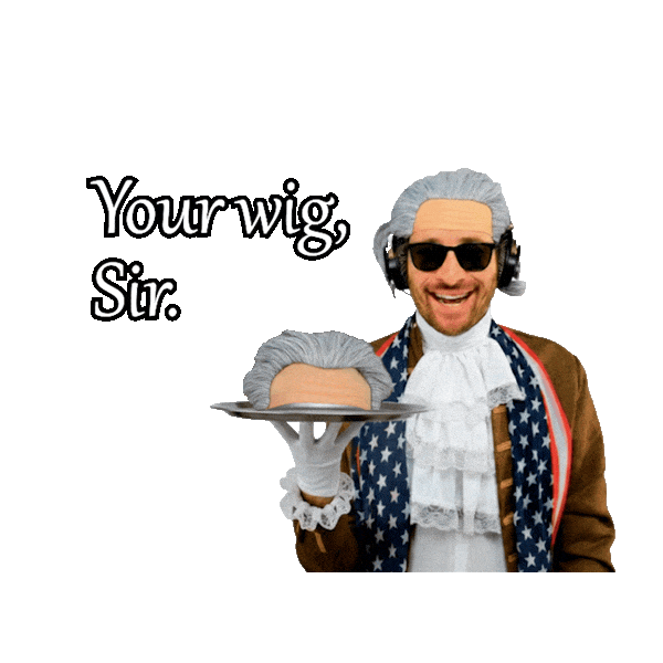Founding Father Wig Sticker