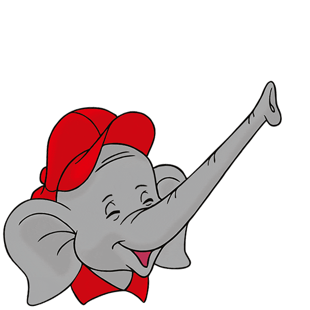 elephant trumpeting Sticker by Kiddinx