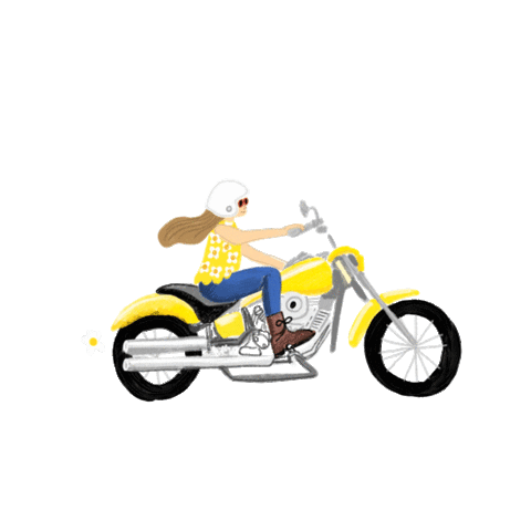 dillydalian giphyupload summer motorcycle daisy Sticker