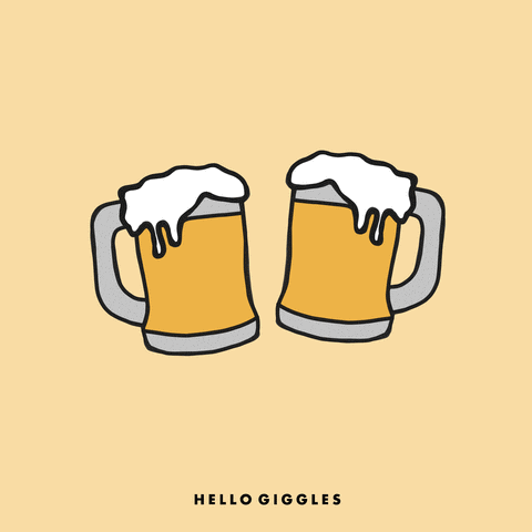 beer cheers GIF by HelloGiggles