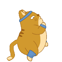 Cat Fitness Sticker by Share It Again