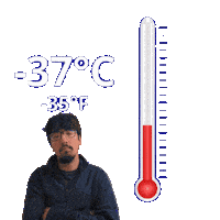 Negative Thirty Five Degrees Sticker