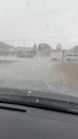 Storm Drops Hail on Central New Mexico