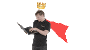 eyesxears work crown superman laptop Sticker