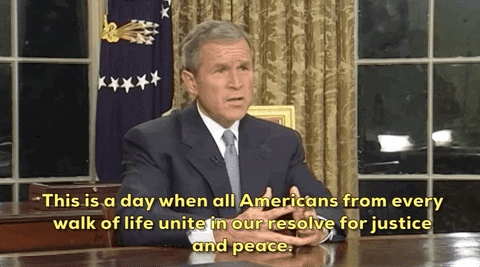 giphyupload giphynewsarchives never forget september 11 george w bush GIF