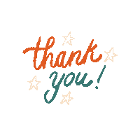 Stars Thank You Sticker by BrittDoesDesign
