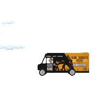 slimandhuskys foodtruck food truck rollin pream Sticker
