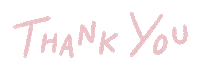 Pink Thank You Sticker by Catharina Stewart