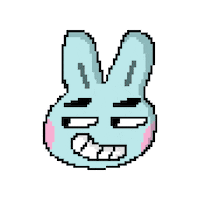 Happy Pixel Art Sticker