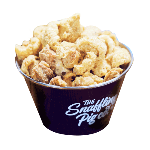 Pork Rind Snacks Sticker by Snaffling Pig for iOS & Android GIPHY